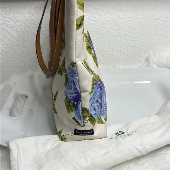 Kate Spade 1999 Vintage Blue Rose handbag - Picture 2 of 11
